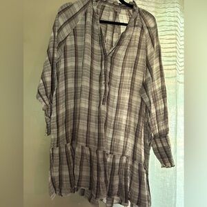 Free people plaid tunic drees